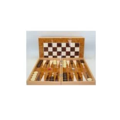 Backgammon 19 Pouces En Ivoir 35mm Avec Dos D'échecs
