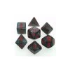 Chessex Ensemble De 7 Dés Polyédriques Velvet Noir Avec Chiffres Rouges -Jeux Périphériques Magasin chessex ensemble de 7 des polyedriques velvet noir