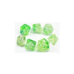 Chessex Nebula Luminary Printemps Avec Chiffres Blancs - 7 Dés Polyédriques