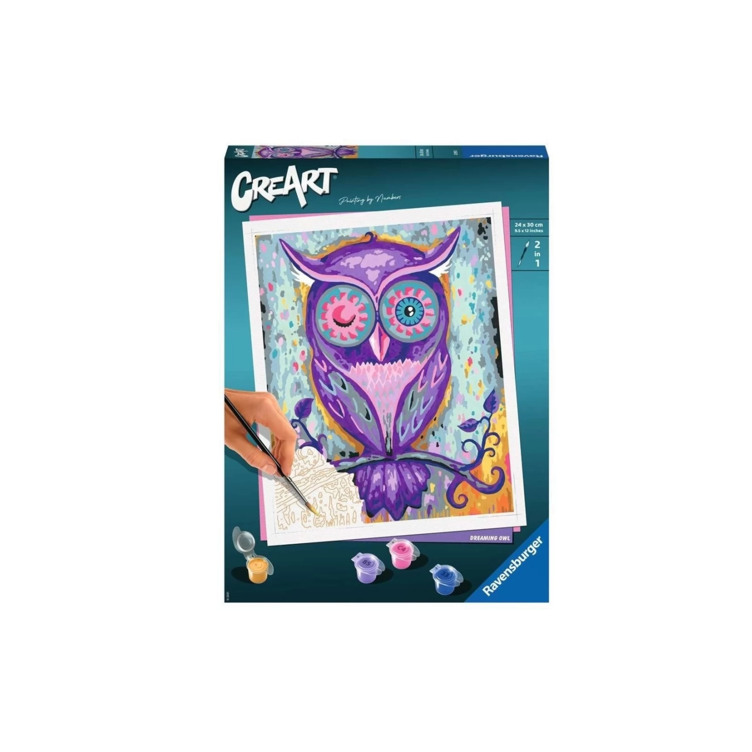 Ravensburger Peinture à Numéro - Hibou Rêveur 3 Ravensburger Peinture à Numéro - Hibou Rêveur